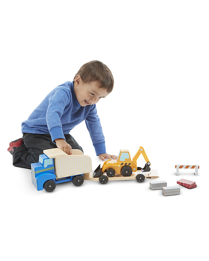 melissa and doug wooden trucks